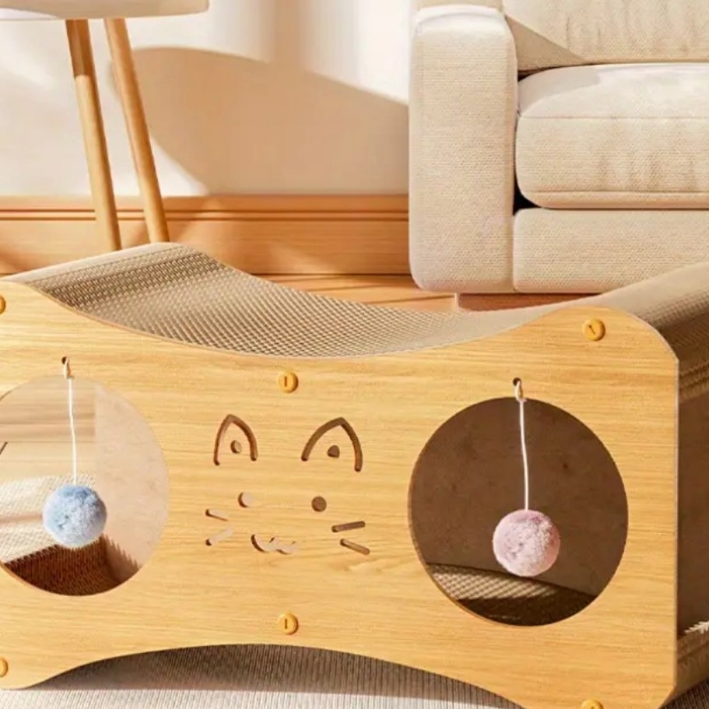 Cat Scratcher Lounge with Play Balls